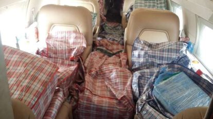 Cocaína estaba en 32 paquetes