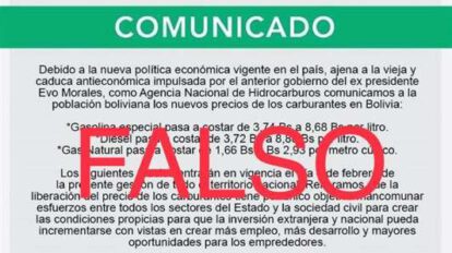 Comunicado falso sobre gasolinazo desmentido por el Gobierno