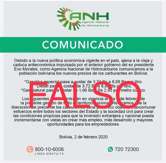 Comunicado falso sobre gasolinazo desmentido por el Gobierno