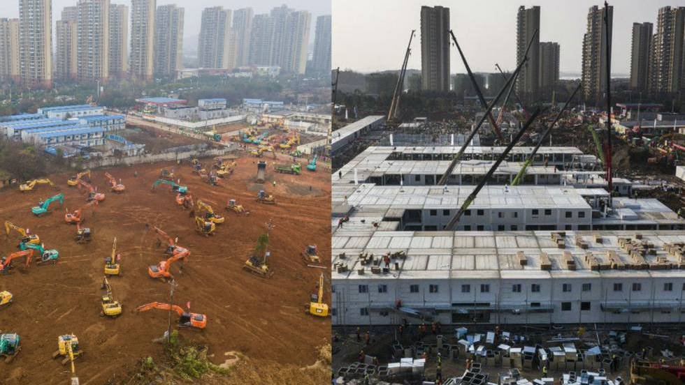 hospital en 10 días para atender a los enfermos con coronavirus en Wuhan