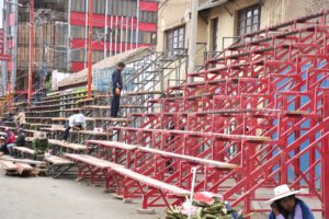 Venta de metros lineales para el Carnaval en Oruro