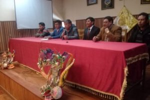 Carnaval de Oruro con conjuntos y músicos