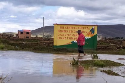 Comunarios de Chetaca afectados por las intensas lluvias