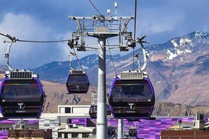 Línea Morada del teleférico suspende su servicio