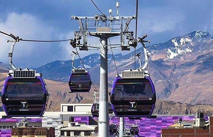 Línea Morada del teleférico suspende su servicio