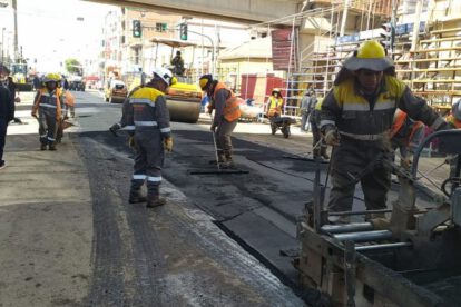 Asfaltado de la avenida del Folklore para el Último Convite del Carnaval