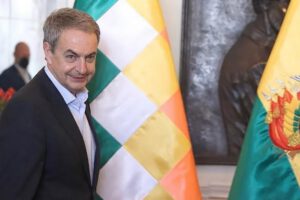 José Luis Rodríguez Zapatero durante una visita a Bolivia