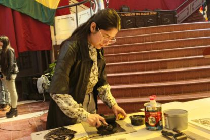 Belén Hinojosa, una de las coordinadorasdel Tercer Encuentro Nacional de Grabadores