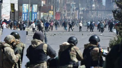 La ciudad de El Alto, donde se registran fuertes enfrentamientos entre los manifestantes y los efectivos de la Policía Boliviana