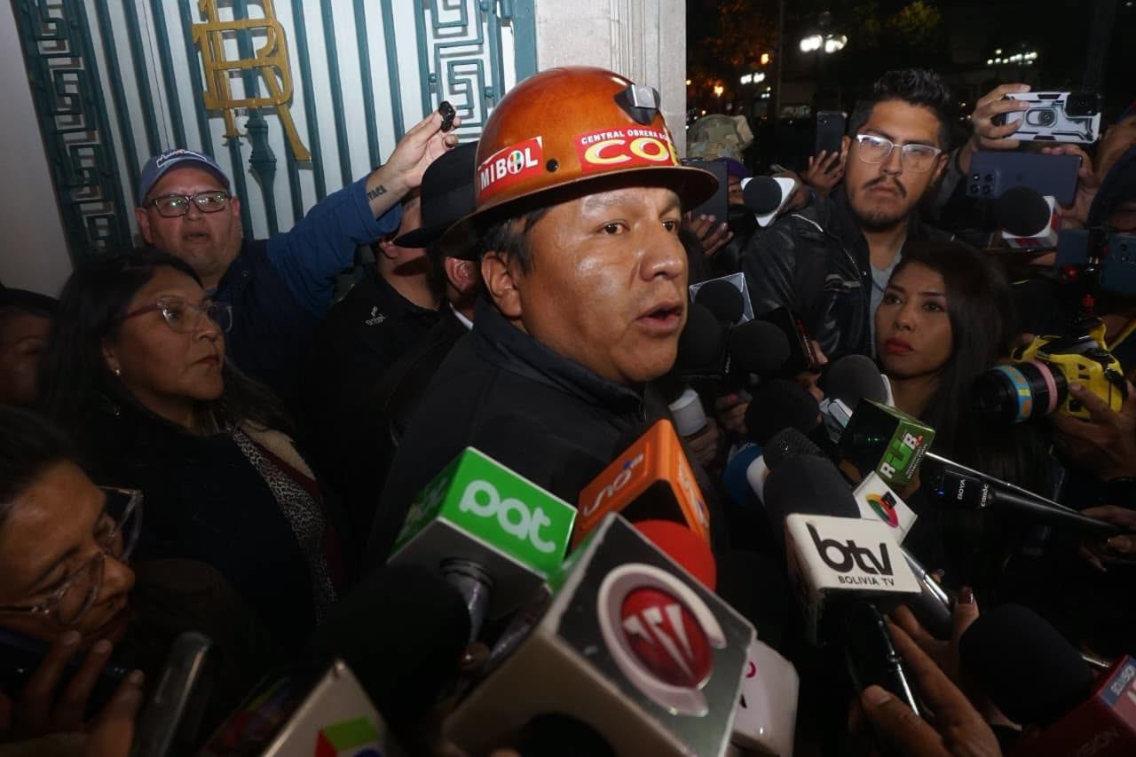 El secretario ejecutivo de la Central Obrera Boliviana (COB), Mario Argollo