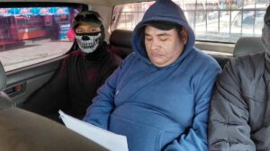 Vicente Salazar siendo aprehendido