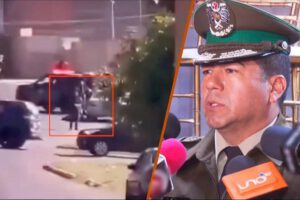 El comandante departamental de la Policía de Santa Cruz, coronel David Gómez