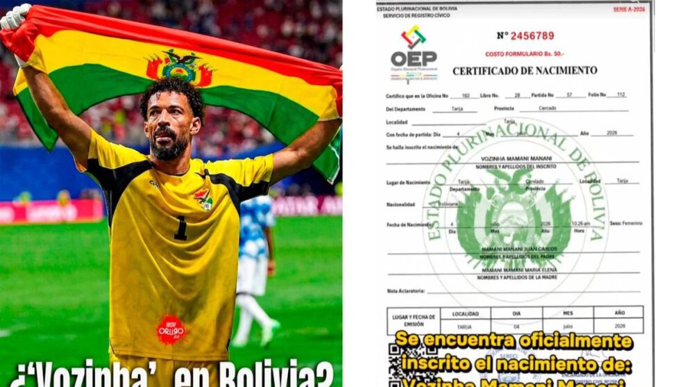 Vozinha y certificado de nacimiento