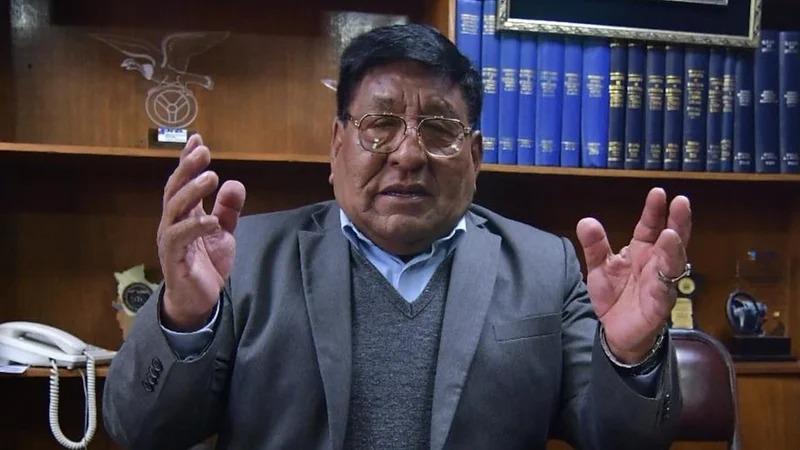 Lucio Gómez, dirigente de la Confederación de Choferes de Bolivia