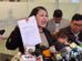 La senadora Pachacute en conferencia de prensa
