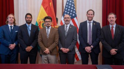 Delegaciones de Bolivia y Estados Unidos