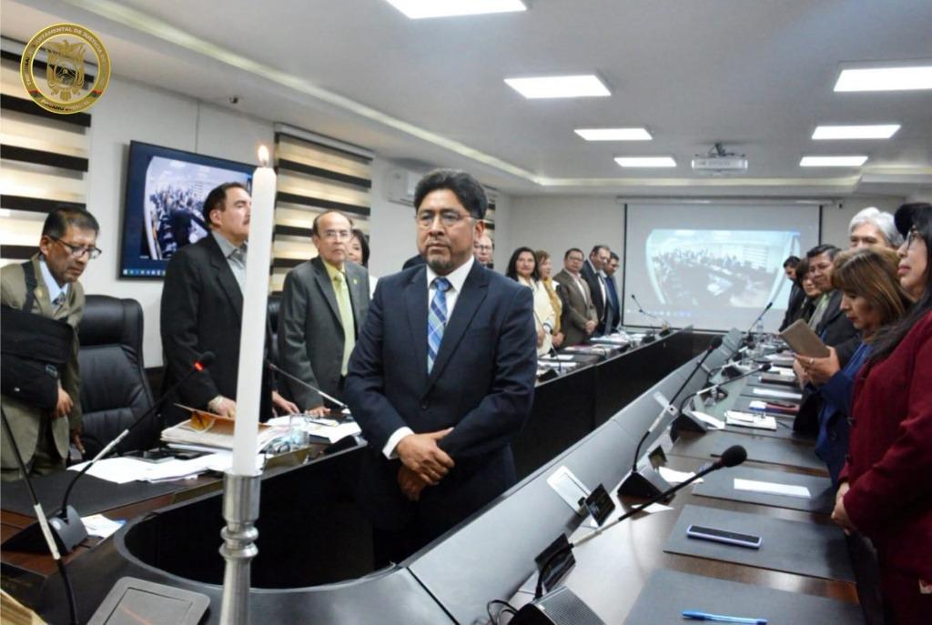 Sala Plena del Tribunal Departamental de Justicia de La Paz durante la elección de su nueva autoridad