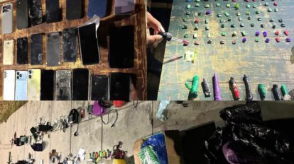 El operativo se culminó con la incautación de armas blancas, teléfonos celulares y sustancias controladas tras la intervención