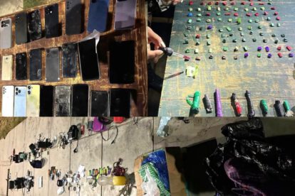 El operativo se culminó con la incautación de armas blancas, teléfonos celulares y sustancias controladas tras la intervención