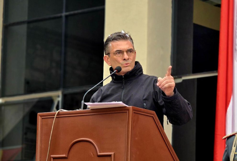 El Presidente Rodrigo Paz en un acto público