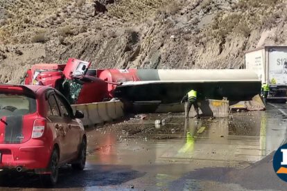 Derrame de aceite vegetal en el sector de Cochara–Lequepalca