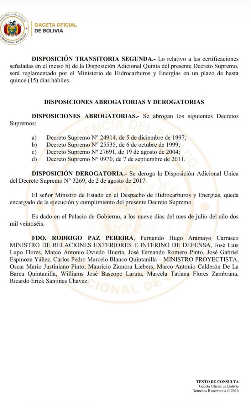 El decreto 5652