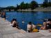 Una de las tres zonas de baño autorizadas en el río Sena, a su paso por París, ante la ola de calor registrada en junio en Francia