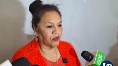La diputada Jiménez en conferencia de prensa