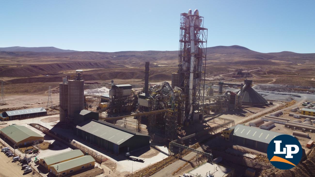 Vista aérea de la planta de Ecebol Oruro