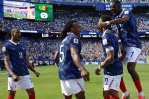 Mbappe, junto a Dembele, Kounde y Olise, durante el Mundial 2026.