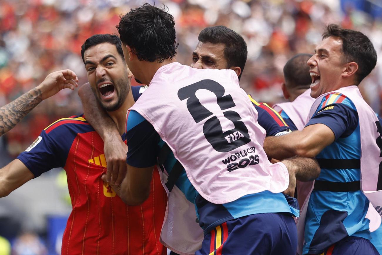 Mikel Merino, autor del gol del triunfo de España por 2-1 ante Bélgica, que le dio el pase a su equipo a la semifinal del Mundial 2026