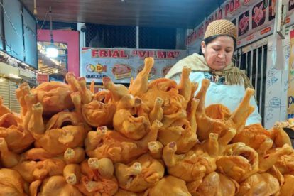 Puesto de venta de pollo