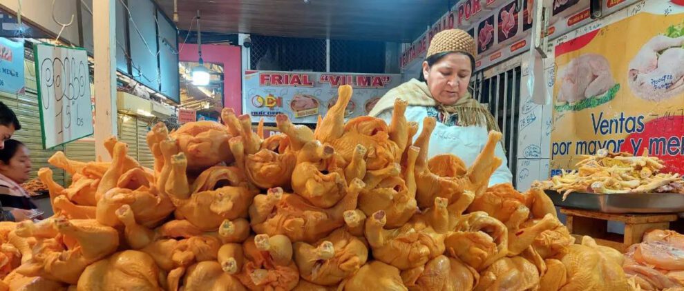 Puesto de venta de pollo