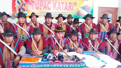 La federación de campesinos Túpac Katari puso en duda su permanencia en la COB