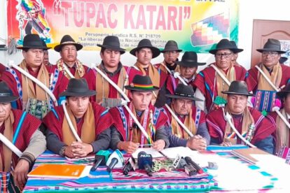 La federación de campesinos Túpac Katari puso en duda su permanencia en la COB
