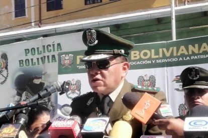 Imagen del comandante departamental de la Policía de Oruro