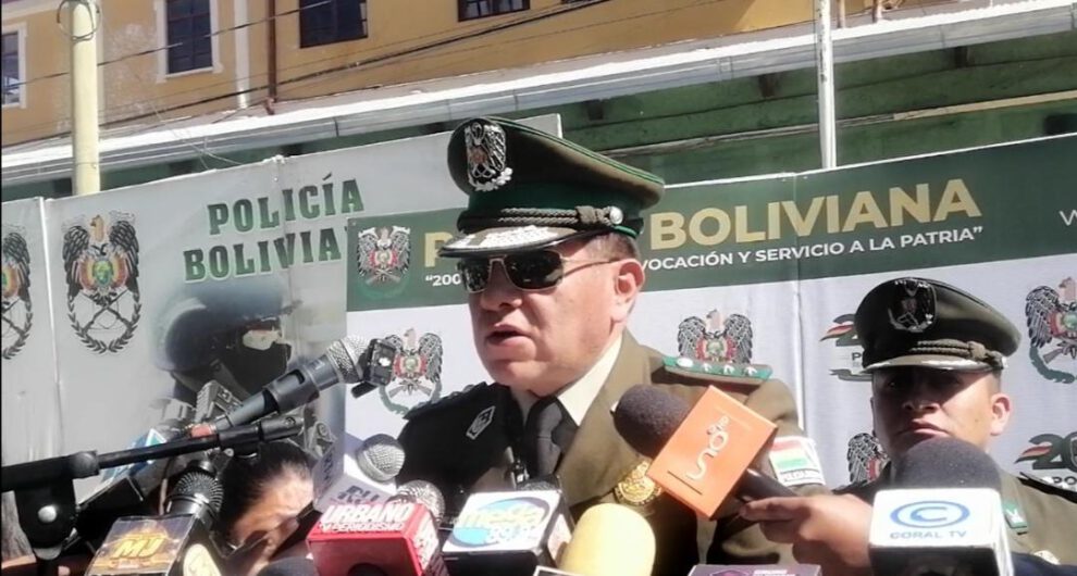 Imagen del comandante departamental de la Policía de Oruro
