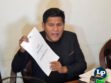 El diputado Pacheco en conferencia de prensa