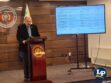 El Procurador General del Estado, Hugo León la Faye, en conferencia de prensa