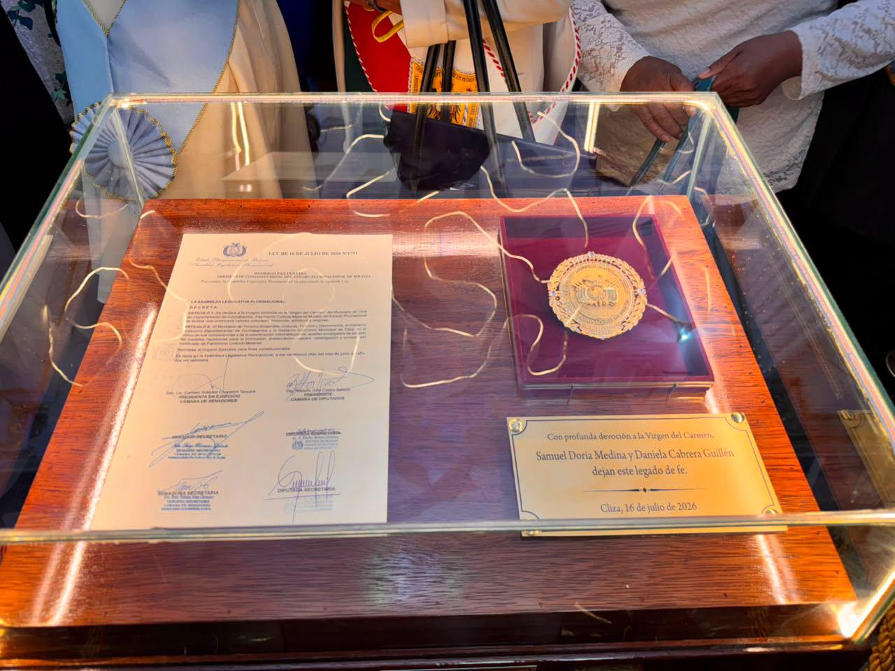 La Gobernación a través de la Dirección de Culturas y Turismo, destacó la declaratoria de la imagen de la Virgen del Carmen del municipio de Cliza como Patrimonio Cultural Material Mueble del Estado Plurinacional de Bolivia