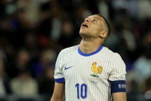 Mbappé, durante el partido de semifinales de la Liga de Naciones 2025 contra España