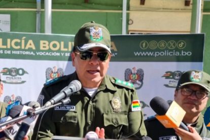 Coronel Miguel Ángel Pablo Hidalgo Chávez comandante departamental de la Policía de Oruro