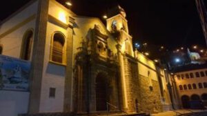 frontis del Santuario de la Virgen del Socavón,