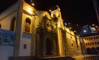 frontis del Santuario de la Virgen del Socavón,