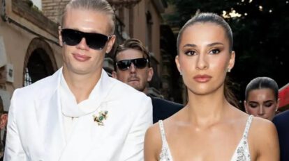 Haaland junto a su novia deslumbraron en el desfile de Dolce & Gabbana