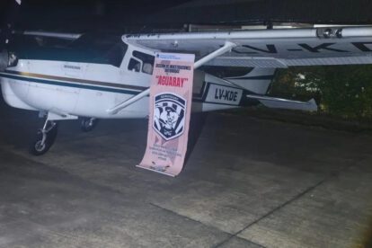 Avioneta que estaba en poder de los  bolivianos acusados de contrabado