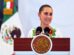 La mandataria de México Claudia Sheinbaum, hablando durante una rueda de prensa