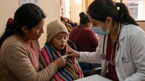 niño en una consulta
