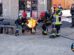 Efectivos de Bomberos “Calama” retiran recipientes con combustible