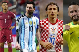 Cristiano Ronaldo, Messi, Luca Modric, Neymar Jr